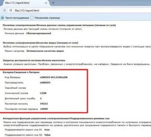 Тест батареї ноутбука