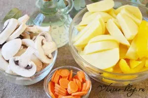 Тушкована картопля з грибами (картопля тушкована з грибами) Тушкована картопля з грибами