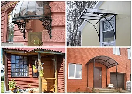 Пристрій козирка над ганком