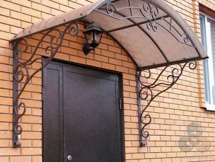 Пристрій козирка над ганком