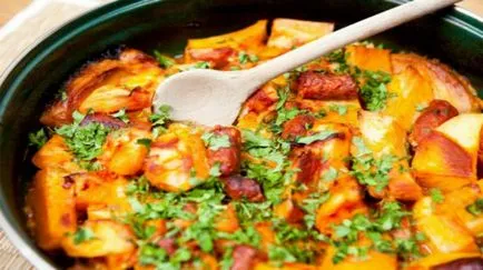 Смачна смажена картопля з мисливськими ковбасками (ковбасками) Смачна смажена картопля з мисливськими ковбасками