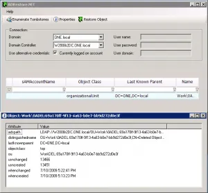 Відновлення видалених елементів (об'єктів tombstone) в active directory (ldp) Відновлення видалених елементів (об'єктів tombstone) в active directory