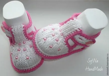 В'яжемо пінетки для малюків - ярмарок майстрів - ручна робота, handmade (першу петлю знімаємо) В'яжемо пінетки для малюків - ярмарок майстрів - ручна робота, handmade