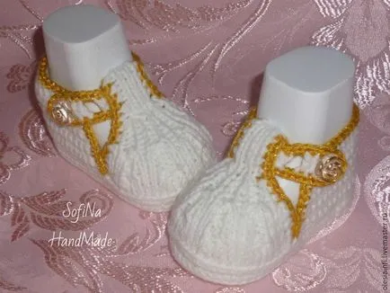 В'яжемо пінетки для малюків - ярмарок майстрів - ручна робота, handmade (для хрещення) В'яжемо пінетки для малюків - ярмарок майстрів - ручна робота, handmade