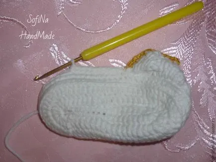 В'яжемо пінетки для малюків - ярмарок майстрів - ручна робота, handmade (пов петля стовпчики) В'яжемо пінетки для малюків - ярмарок майстрів - ручна робота, handmade