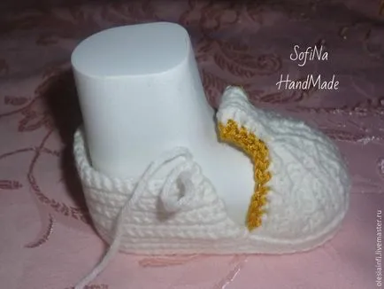 В'яжемо пінетки для малюків - ярмарок майстрів - ручна робота, handmade (першу петлю знімаємо) В'яжемо пінетки для малюків - ярмарок майстрів - ручна робота, handmade