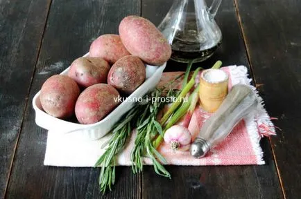 Запечена картопля з розмарином і часником (часником) Запечена картопля з розмарином і часником