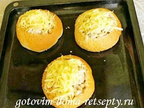 Жульєн з грибами і куркою в булочках (як приготувати) Жульєн з грибами і куркою в булочках