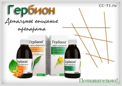 Гербіон - препарат від сухого і вологого кашлю (гербіон) Гербіон - препарат від сухого і вологого кашлю