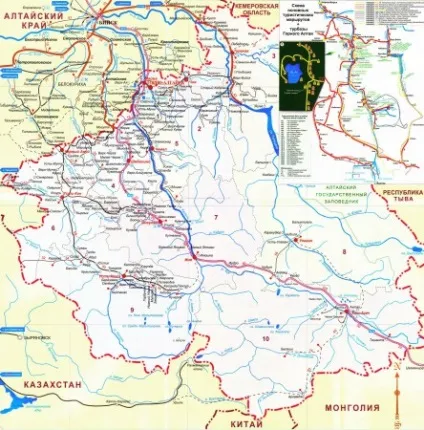 Алтай на картеУкаіни