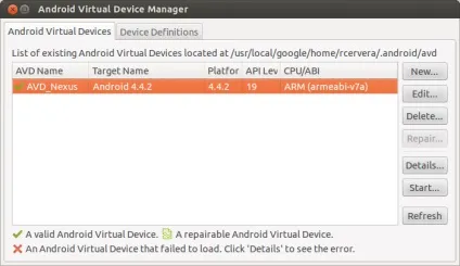 Android sdk, android virtual device