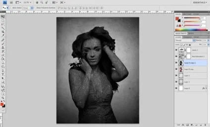 Гранжевим кам'яна дівчина · «світ фотошопа»
