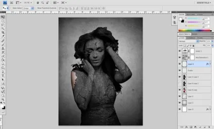 Гранжевим кам'яна дівчина · «світ фотошопа»