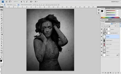 Гранжевим кам'яна дівчина · «світ фотошопа»