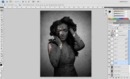 Гранжевим кам'яна дівчина · «світ фотошопа»