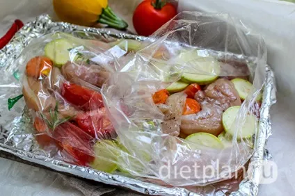 Дієтичне куряче філе в духовці з овочами (філе) Дієтичне куряче філе в духовці з овочами