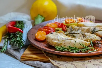 Дієтичне куряче філе в духовці з овочами (філе) Дієтичне куряче філе в духовці з овочами
