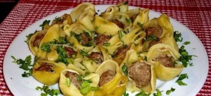 Фаршировані макарони-черепашки, трубочки, гнізда в духовці або в мультиварці - рецепти з фаршем, (мультиварці) Фаршировані макарони-черепашки, трубочки, гнізда в духовці або в мультиварці - рецепти з фаршем,