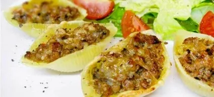 Фаршировані макарони-черепашки, трубочки, гнізда в духовці або в мультиварці - рецепти з фаршем, (мультиварці) Фаршировані макарони-черепашки, трубочки, гнізда в духовці або в мультиварці - рецепти з фаршем,