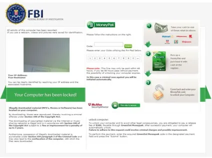 Fbi moneypak virus - як видалити (moneypak) Fbi moneypak virus - як видалити