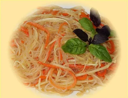 Фунчоза (рисова локшина) по корейськи, ekskyl