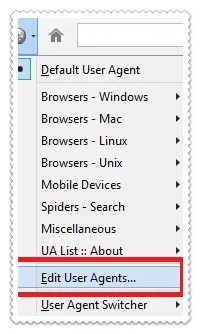 Як користуватися user agent switcher