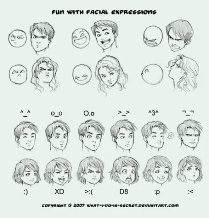 Як малювати емоції на обличчі