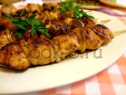 Курячий шашлик на сковороді - покроковий рецепт з фото, страви з курки (сковороді) Курячий шашлик на сковороді - покроковий рецепт з фото, страви з курки