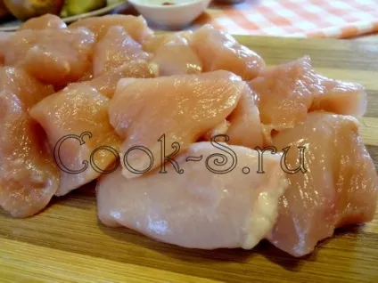 Курячий шашлик на сковороді - покроковий рецепт з фото, страви з курки (курячий шашлик на сковороді фото) Курячий шашлик на сковороді - покроковий рецепт з фото, страви з курки