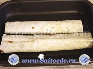 Лаваш з куркою, сиром і грибами запечений в духовці - найсмачніші кулінарні рецепти на