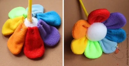 Робимо яскравий букет з флісу - ярмарок майстрів - ручна робота, handmade