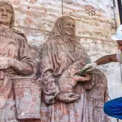Москва, новини, в павільйоні - хімія - на вднх знайшли приховані барельєфи (реставрації) Москва, новини, в павільйоні - хімія - на вднх знайшли приховані барельєфи