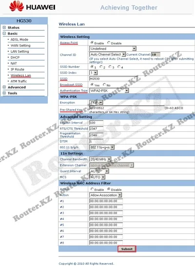 Налаштування huawei hg530 (huawei) Налаштування huawei hg530