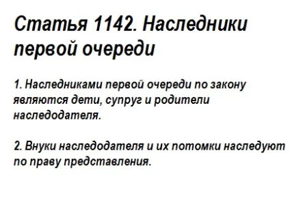 Спадкоємці першої черги без заповіту (заповіту) Спадкоємці першої черги без заповіту