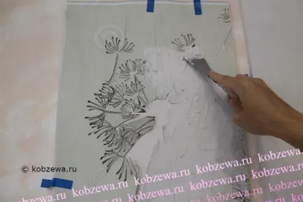 Об'ємна модульна картина (трафарет кульбаба), арт-студія натальи Кобзєва