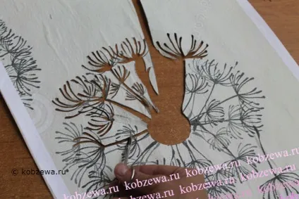 Об'ємна модульна картина (трафарет кульбаба), арт-студія натальи Кобзєва