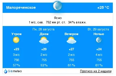 Відпочинок в селі Малоріченське, крим