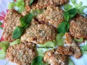 Панірування з вівсянки, манки, кукурудзяної муки, співчуття (панірування) Панірування з вівсянки, манки, кукурудзяної муки, співчуття