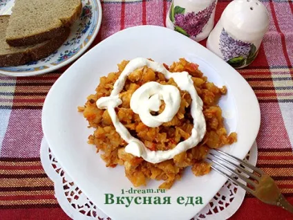 Овочеве рагу з куркою (натерти крупній тертці) Овочеве рагу з куркою