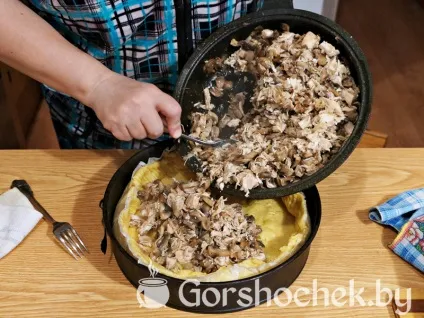 Відкритий французький пиріг «киш лорен» з куркою і грибами (покроковий рецепт з фото)