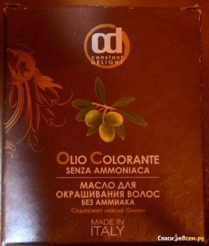 Відгук про масло для фарбування волосся без аміаку constant delight olio colorante відтінок 5 (фарбування) Відгук про масло для фарбування волосся без аміаку constant delight olio colorante відтінок 5