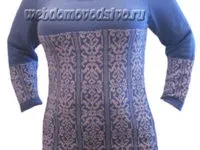 Футболка гачком візерунком віяла розходяться від квітки (плаття) Футболка гачком візерунком віяла розходяться від квітки