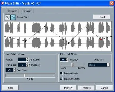 Pitch shift - уроки cubase