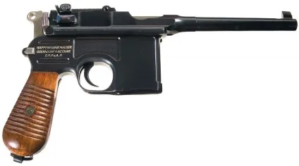 Пістолет маузер до-96 (mauser c96) пристрій, взаємодія частин і механізмів
