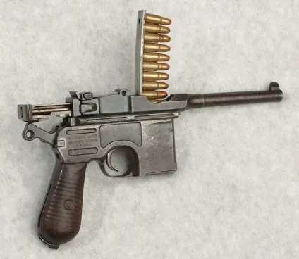 Пістолет маузер до-96 (mauser c96) пристрій, взаємодія частин і механізмів