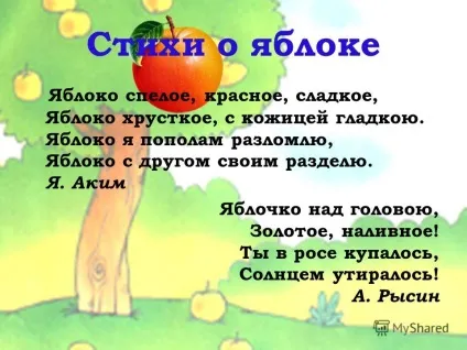 Презентація на тему про яблуко складено багато легенд і міфів, прислів'їв, приказок