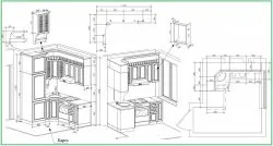 Проекти кухонь креслення