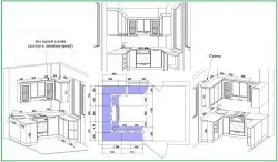 Проекти кухонь креслення