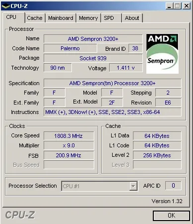 Розганяємо і тестуємо sempron 3200 під socket 939