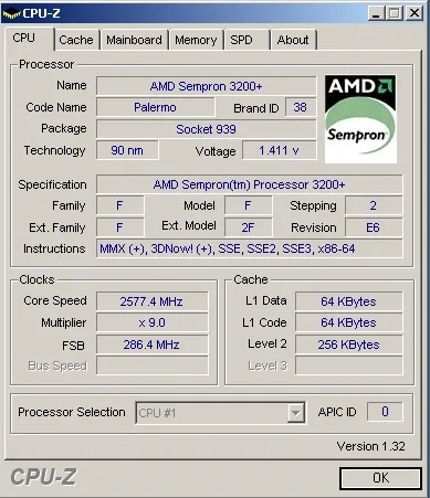 Розганяємо і тестуємо sempron 3200 під socket 939